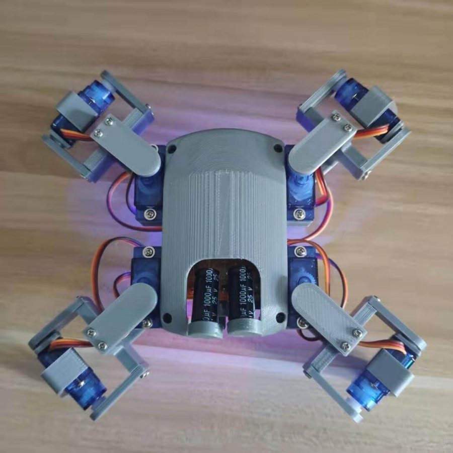 R1 arduino nodemcu四足蜘蛛机器人3D打印文件